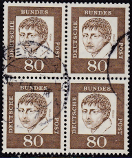 Bund Mi.-Nr. 359 y oo Viererblock