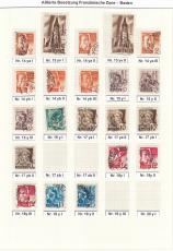 Spezial Sammlung frz. Baden gestempelt