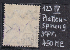 Deutsches Reich Mi.-Nr. 123 PF IV oo gepr. INFLA