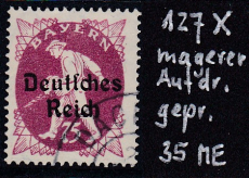 Deutsches Reich Mi.-Nr. 127 AF X oo gepr. INFLA