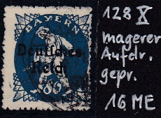 Deutsches Reich Mi.-Nr. 128 AF X oo gepr. INFLA