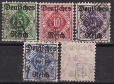 Deutsches Reich Dienst Mi.-Nr. 52/56 oo