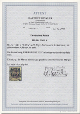 Deutsches Reich Mi.-Nr. 154 I b oo Fotoattest
