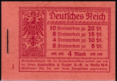 Deutsches Reich Mi.-Nr. MH 13 A **