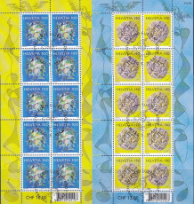 Schweiz Mi.-Nr. 2094/95 oo Kleinbogen