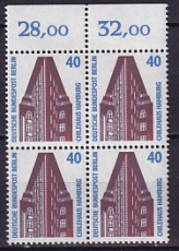 Berlin Mi.-Nr. 816 ** Oberrandviererblock
