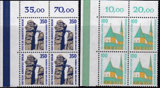 Berlin Mi.-Nr. 834/35 ** Viererblock Eckrand links oben