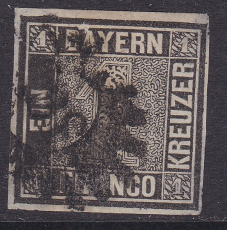 Bayern Mi.-Nr. 1 II a oo Mängel gepr. BPP