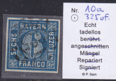 Bayern Mi.-Nr. 10 a oo gepr. BPP