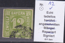Bayern Mi.-Nr. 12 oo gepr. BPP