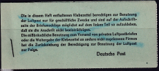 Bizone Mi.-Nr. FZ I ** Markenheft