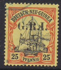 Deutsch-Neuguinea/Brit. Besetzung Mi.-Nr. 7 II o