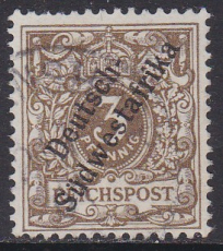 Dt. Kol. Südwestafrika Mi.-Nr. 5 a oo gepr. BPP Zahnfehler