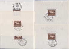 5 x Deutsches Reich Mi.-Nr. Block 4 mit SST