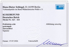Deutsches Reich Mi.-Nr. 423/24 oo Kurzbefund
