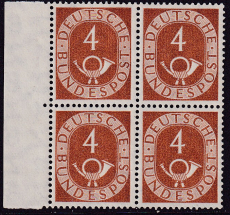 Bund Mi.-Nr. 124 ** Viererblock gepr. BPP
