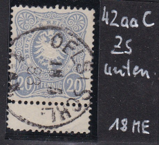 Deutsches Reich Mi.-Nr. 42 aa C oo gepr. BPP