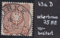 Deutsches Reich Mi.-Nr. 43 a D oo gepr. BPP