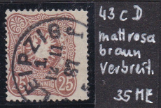 Deutsches Reich Mi.-Nr. 43 c D oo gepr. BPP