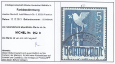 Alli.Bes. Mi.-Nr. 962 b oo Befund