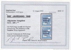 SBZ Mi.-Nr. 189 c ** Befund