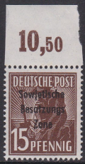 SBZ Mi.-Nr. 187 d P OR ** gepr. BPP