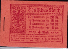 Deutsches Reich Mi.-Nr. MH 13 A **