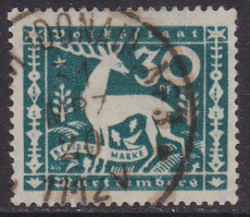 Württemberg Dienst Mi.-Nr. 147 oo gepr. INFLA