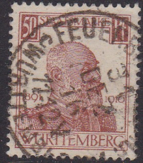 Württemberg Dienst Mi.-Nr. 244 oo gepr. INFLA