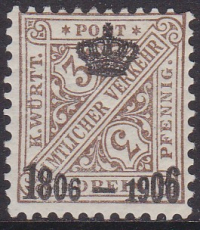 Württemberg Dienst Mi.-Nr. 218 *
