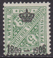 Württemberg Dienst Mi.-Nr. 219 *