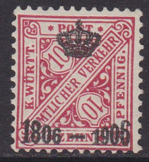 Württemberg Dienst Mi.-Nr. 220 ** gepr. BPP