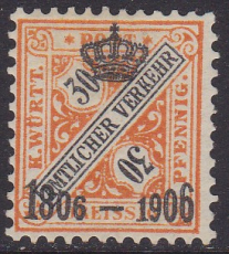 Württemberg Dienst Mi.-Nr. 223 *