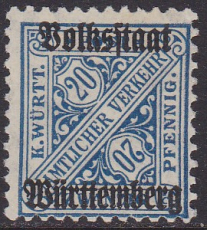 Württemberg Dienst Mi.-Nr. 264 c ** gepr. BPP