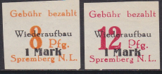 Spremberg Mi.-Nr. 19/20 B **