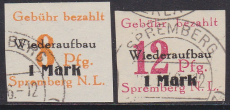 Spremberg Mi.-Nr. 17/18 B oo