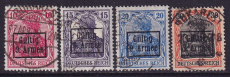 Militärverwaltung in Rumänien 9. Armee Mi.-Nr. 1/4 oo
