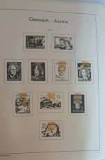 Leuchtturm Vordruck ohne Taschen Österreich 1960 - 2024 in 6 grünen Klemmbindern