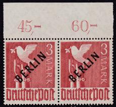 Berlin Mi.-Nr. 19 P OR ndgz ** Paar gepr. BPP