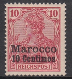 Dt. Kol. Marokko Mi.-Nr. 9 I *