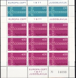 CEPT - Jugoslawien 1971 ** Kleinbogen