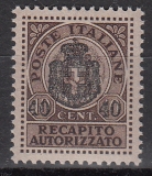 Italien - Gebührenmarken Brief - Mi.-Nr. 4 **