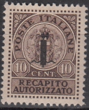 Italien - Gebührenmarken Brief - Mi.-Nr. 3 **