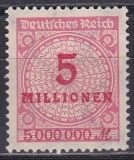 Deutsches Reich Mi.-Nr. 317 W **