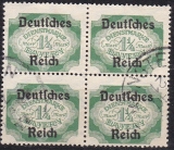 Deutsches Reich Dienst Mi.-Nr. 47 oo gepr. INFLA Viererblock