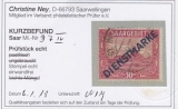 Saar Dienst Mi.-Nr. 7 PF IV oo Kurzbefund