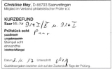 Saar Dienst Mi.-Nr. 14 PF X oo Kurzbefund