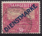 Saar Dienst Mi.-Nr. 7 PF XX oo Kurzbefund