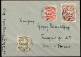 Deutsche Besetzung Russland Mi.-Nr. 14/16 A Brief