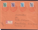 französische Zone Baden 42/45 A roter Sonderstempel auf Brief in die Schweiz